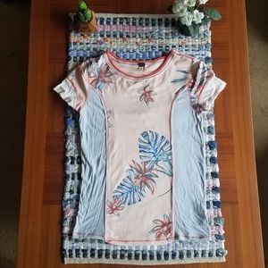 Free People Light Orange Floral Top